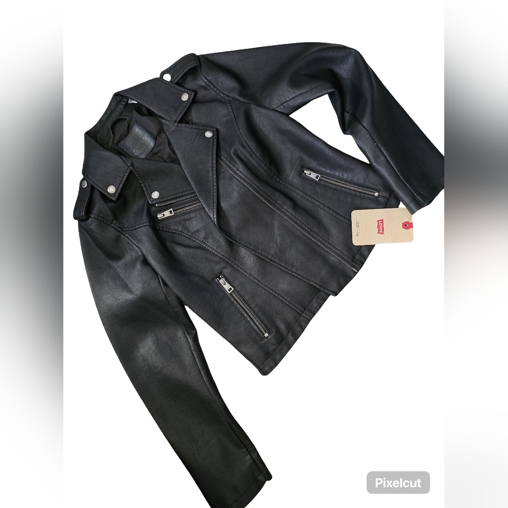 Levi's Women's Black Leather Biker Jacket